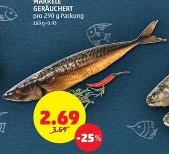 PENNY MAKRELE GERÄUCHERT pro 290 g Packung Angebot