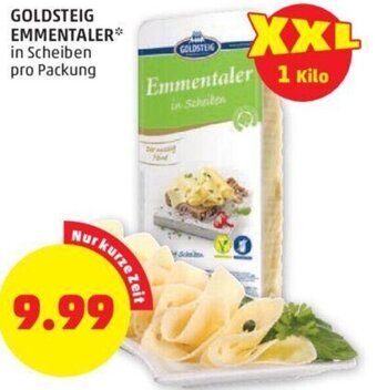 PENNY GOLDSTEIG EMMENTALER in Scheiben pro Packung Angebot