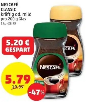 PENNY NESCAFÉ Classic pro 200 g Glas Angebot