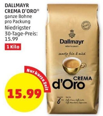 PENNY DALLMAYR CREMA D'ORO* ganze Bohne pro Packung Angebot