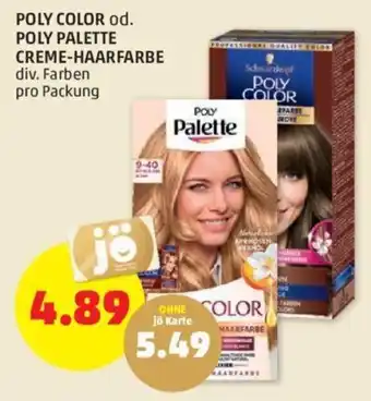 PENNY POLY COLOR od. POLY PALETTE CREME-HAARFARBE div. Farben pro Packung Angebot