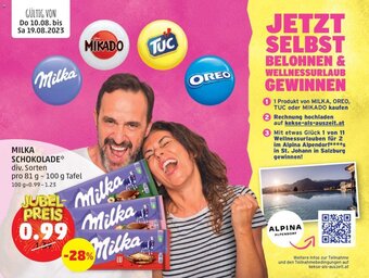 PENNY MILKA SCHOKOLADE* div. Sorten pro 81 g - 100 g Tafel Angebot