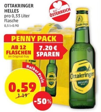 PENNY OTTAKRINGER HELLES pro 0,33 Liter Flasche Angebot