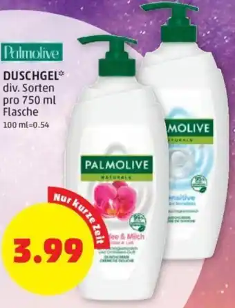 PENNY Palmolive DUSCHGEL* div. Sorten pro 750 ml Flasche Angebot