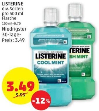 PENNY LISTERINE div. Sorten pro 500 ml Flasche Angebot