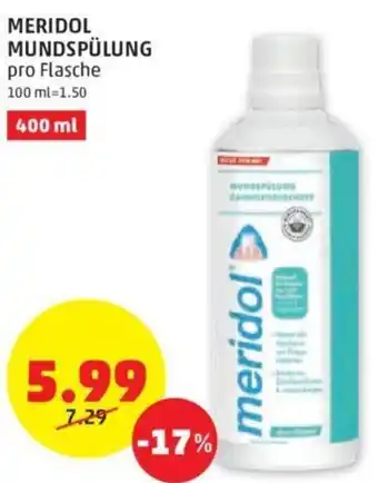 PENNY MERIDOL MUNDSPÜLUNG pro Flasche Angebot