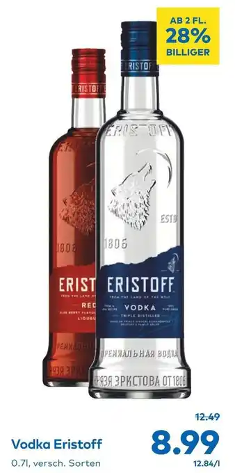 Vodka Eristoff 0.71, versch. Sorten