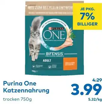 T&G Purina One Katzennahrung trocken 750g Angebot