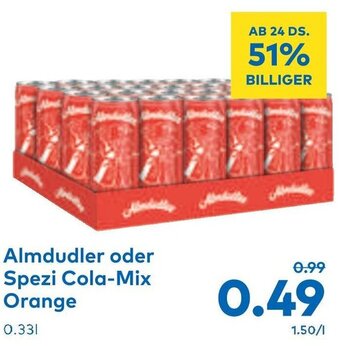 T&G Almdudler oder Spezi Cola-Mix Orange 0.33L Angebot