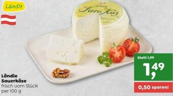 ADEG Ländle Sauerkäse frisch vom Stück per 100 g Angebot