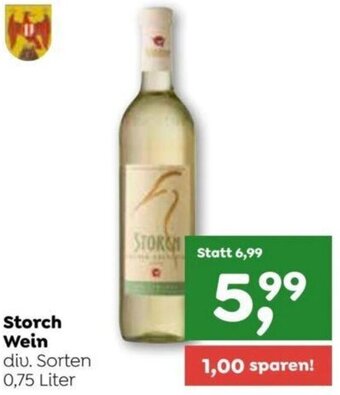 ADEG Storch Wein div. Sorten 0,75 Liter Angebot