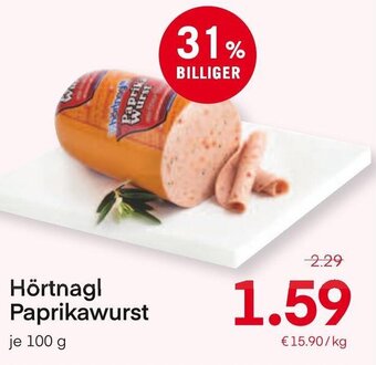 MPreis Hörtnagl Paprikawurst je 100 g Angebot
