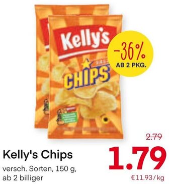 MPreis Kelly's Chips versch. Sorten, 150 g Angebot