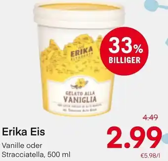 MPreis Erika Eis Vanille oder Stracciatella, 500 ml Angebot