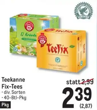 Metro Teekanne Fix-Tees Angebot