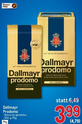 Metro Dallmayr Prodomo 500g Angebot