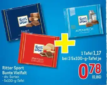 Metro Ritter Sport Bunte Vielfalt 5x100g Angebot