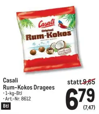 Metro Casali Rum-Kokos Dragees 1 kg Angebot