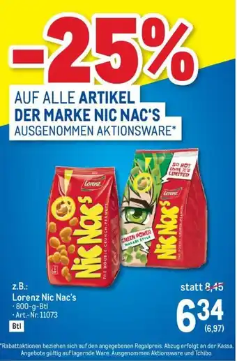 Metro Lorenz Nic Nac's 800g Angebot