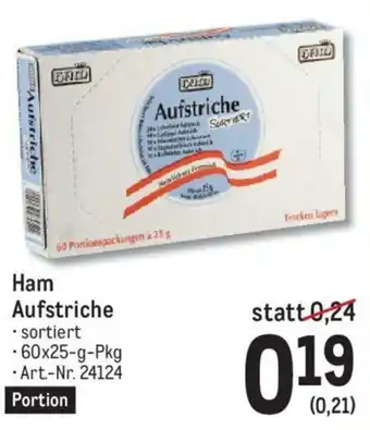Metro Ham Aufstriche 60x25g Angebot