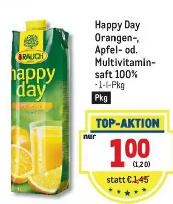 Metro Happy Day Orangen-,Apfel-Od. Multivitamin-Saft 100% Angebot