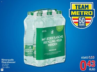 Metro Römerquelle Mineralwasser Angebot