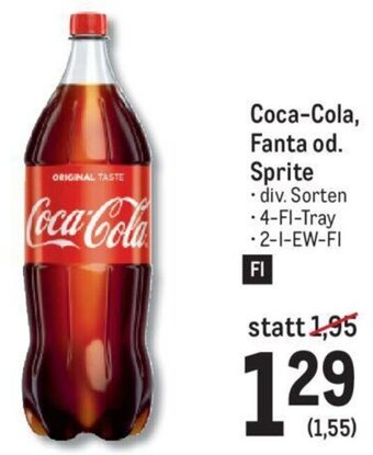 Metro Coca-Cola,Fanta Od. Sprite Angebot