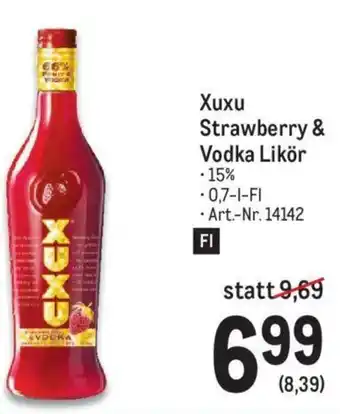 Metro Xuxu Strawberry & Vodka Likör 15% Angebot