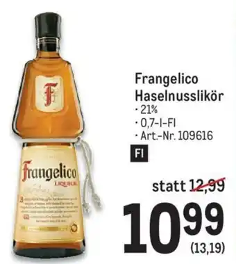 Metro Frangelico Haselnusslikör 21% Angebot
