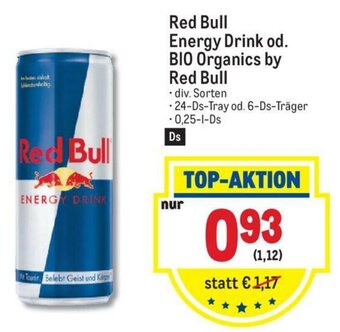 Metro Red Bull Energy Drink Od. BIO Organics By Red Bull Angebot