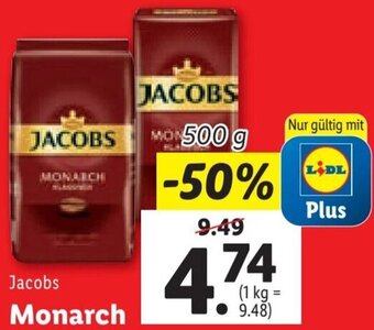 Lidl Jacobs Monarch 500 g Angebot