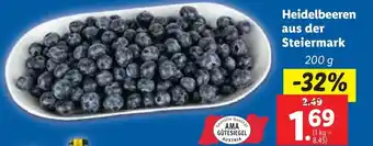 Lidl Heidelbeeren aus der Steiermark 200 g Angebot