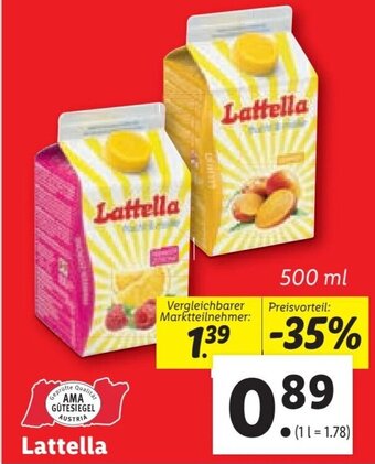 Lidl Lattella 500 ml Angebot