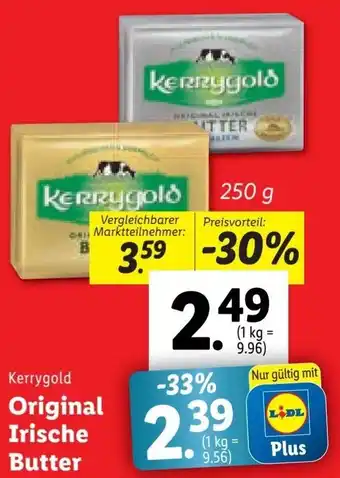 Lidl Kerrygold Original Irische Butter 250 g Angebot