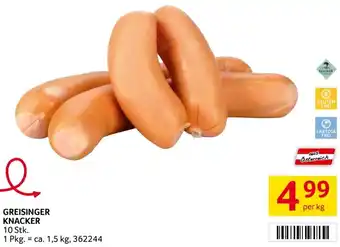 Transgourmet GREISINGER KNACKER 10 Stk. Angebot
