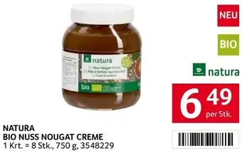 Transgourmet NATURA BIO NUSS NOUGAT CREME 1 Krt. = 8 Stk., 750 g, 3548229 Angebot