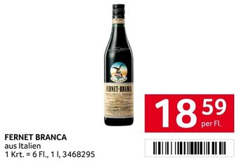 Transgourmet FERNET BRANCA per Fl. Angebot