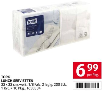Transgourmet TORK LUNCH SERVIETTEN per Pkg. Angebot