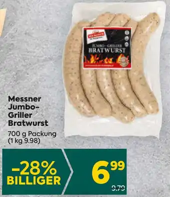 Messner Jumbo-Griller Bratwurst 700 g Packung
