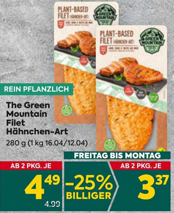 Billa The Green Mountain Filet Hähnchen-Art 280 g Angebot