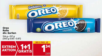 Billa Oreo Rolle div. Sorten 154 g- 157 g Angebot