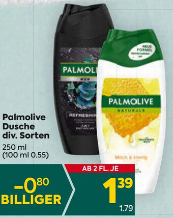 Billa Palmolive Dusche div. Sorten 250 ml Angebot