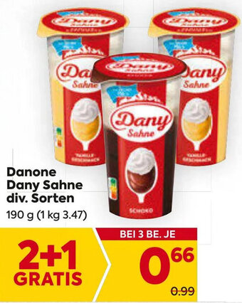 Billa Danone Dany Sahne div. Sorten 190 g Angebot