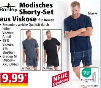 Norma Modisches Ronley Shorty-Set aus Viskose für Herren Angebot