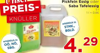 Unimarkt Pickfein Essig oder Saba Tafelessig 5 L Angebot