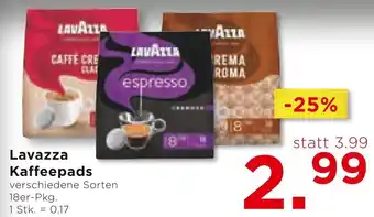 Unimarkt Lavazza Kaffeepads verschiedene Sorten 18er-Pkg. Angebot