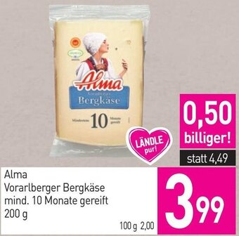Sutterlüty Alma Vorarlberger Bergkäse mind. 10 Monate gereift 200 g Angebot