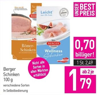 Sutterlüty Berger Schinken 100 g Angebot