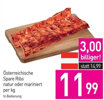 Sutterlüty Österreichische Spare Ribs natur oder mariniert per kg Angebot