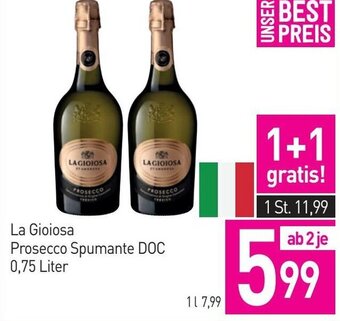 Sutterlüty La Gioiosa Prosecco Spumante DOC 0,75 Liter Angebot